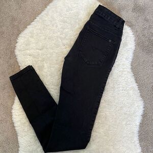 Noisy May Black Skinny Jeans High-Rise Size 24